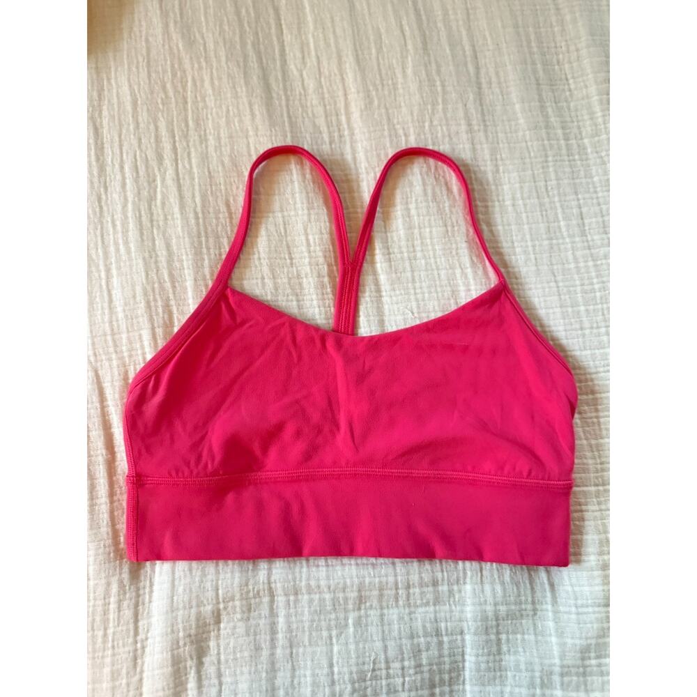 New Lululemon Size 8 Flow Y Bra Light Support A–C Cups Pink